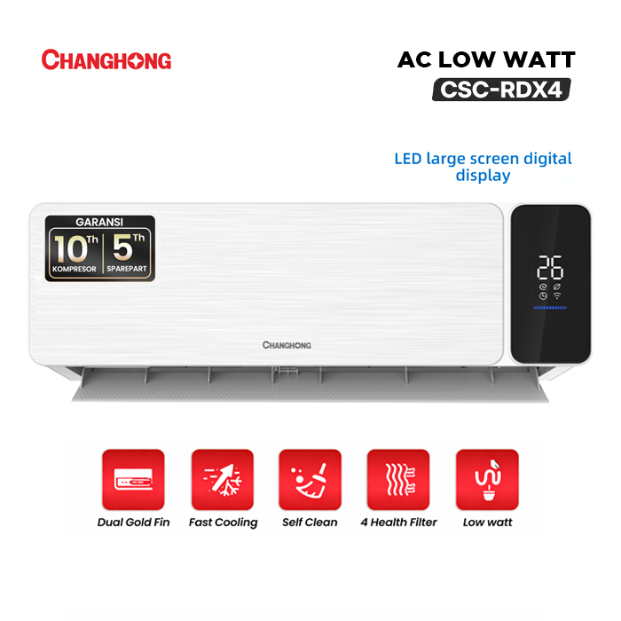 Changhong AC Wall Mounted Split Low Watt 1 PK - CSC-09RDX4